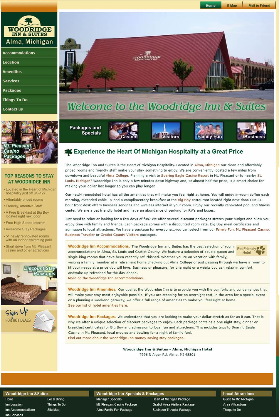 Woodbridge Inn & Suites (TraveLodge) - Old Web Site Screen Cap